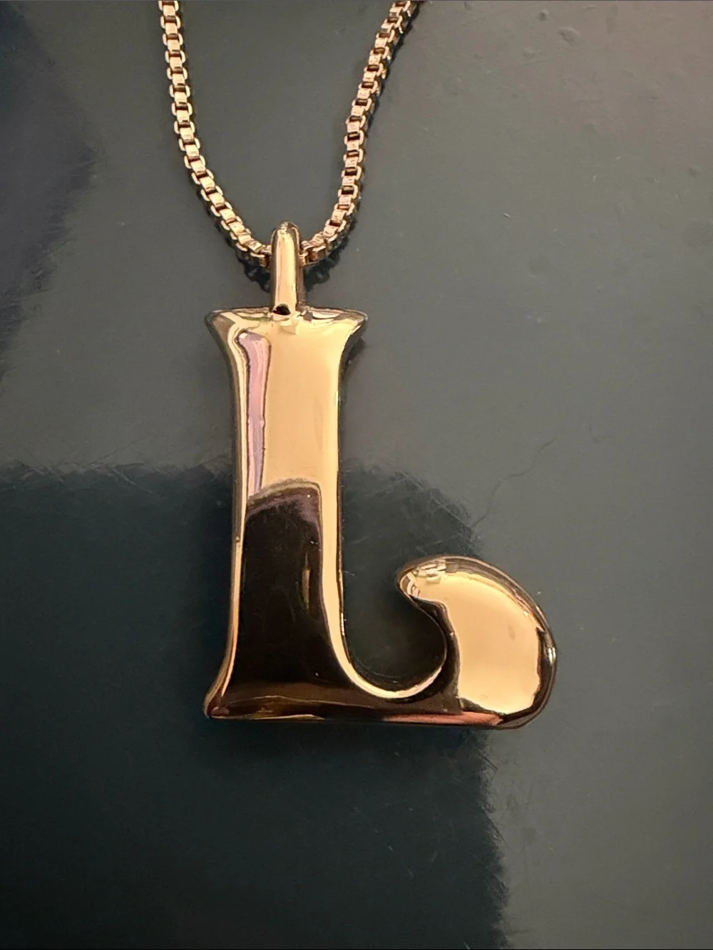 BaubleBar Letter L Pendant Necklace - Women Jewelry - Picture 3 of 4